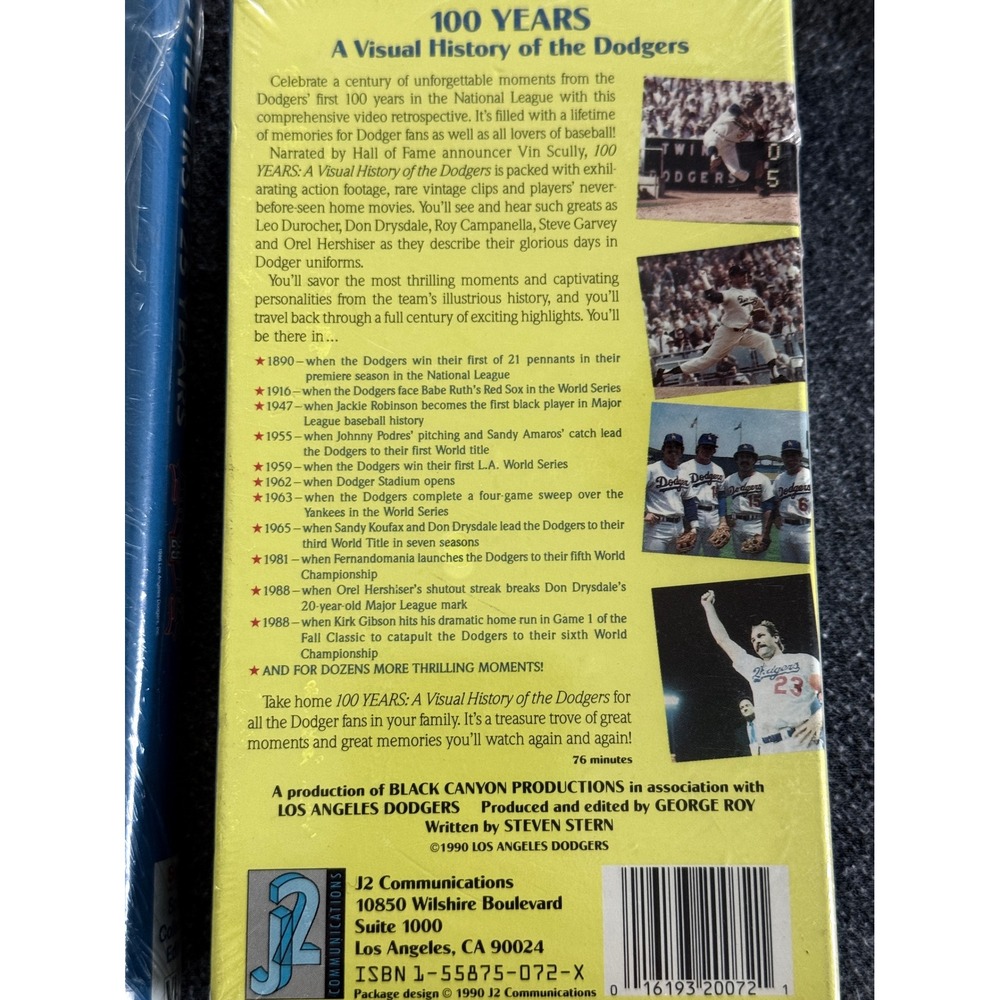 Los Angeles Dodgers VHS Lot Dodger Stadium First 25 Years 100 Years History LA - Picture 5 of 9